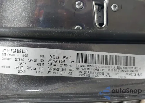 2019 Jeep Cherokee Altitude 4X4 z USA, uszkodzony, nr VIN 1C4PJMLX2KD282732